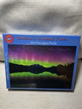 National Park Puzzles Glacier National Park Northern Lights 1000 Piece Puzzle
