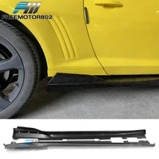 Fits 16-24 Chevy Camaro 4PCS Carbon Fiber Print Side Skirts Panels IKON V2 Style