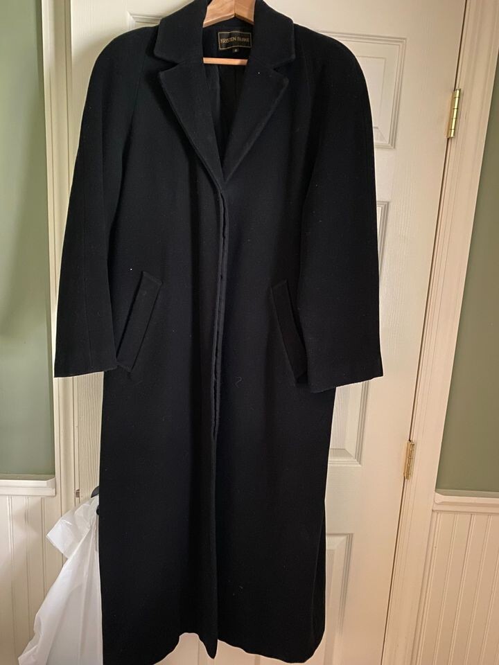 KRISTEN BLAKE black wool coat, size 8 | eBay