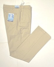 NEW IZOD American Chino Flat Front Straight Fit Saltwater Cotton Pants 32 X 34