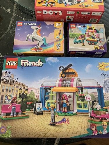 Bundle Lego Friends Hair Salon 41743, 41719, Creator 31140 & Dots 41805 With Box - Picture 2 of 5