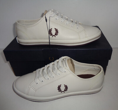 Fred Perry Ladies Leather Retro Womens Trainers Shoes Casual New