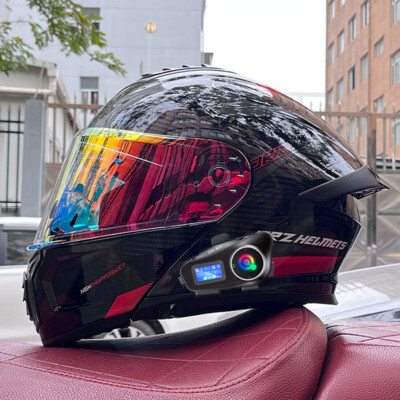 Intercom Bluetooth Motorcycle Helmet Modular Dual Visors Motorbike Motor Helmets