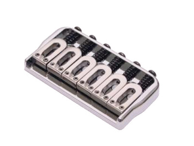 New Hipshot Fixed Bridge 6 String Chrome 41065C .175 floor - Auth Dlr Fast Ship