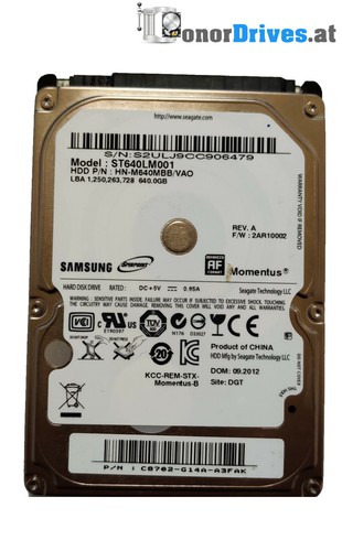 Samsung ST640LM001- HN-M640LM001 - 640 GB - SATA  - PCB BF41-00354A 00 Rev.*