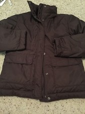 Columbia Feather Puffer Jacket Brown Sz Small Euc