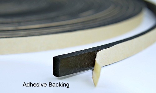 Neoprene Foam Weather Seal High Density Stripping With Adhesive Backing .50 - Picture 5 of 5