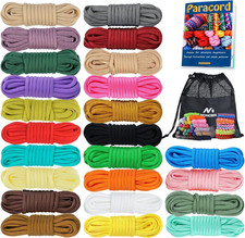 Paracord 550 Combo Kit, 24 Colors 10Ft Paracord Rope with Instruction, Multifunc