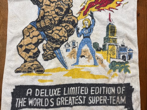 Vintage FANTASTIC FOUR Beach Towel Marvel Treasury Comics 1975 Collectors Issue - Picture 6 of 21