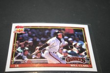 Will Clark Ball card # 500 1991Giants