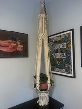 VINTAGE MCM 5’ MACRAME PLANT HANGER VERY WELL CRAFTED & INTRICATE amazing shape