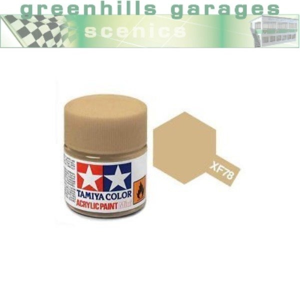 Greenhills Tamiya 10ml Bottle of Acrylic Paint - Wooden Deck Tan XF-78 - C519
