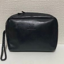 Used Excellent Issey Miyake Design Studio Leather Clutch Pouch Made in Japan