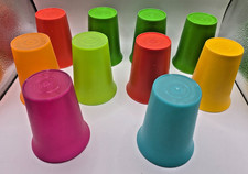 Set Lot of 10 Tupperware Vintage Kids 7 oz Tumbler Sippy Cups 109 Pastel  Solid