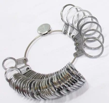 Universal Ring Sizing Gauge in Nickel Plated Brass - TJ-91162-86