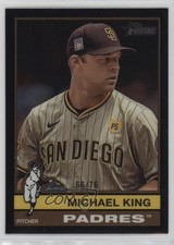 2025 Topps Heritage Chrome Black Border 66/76 Mike King Michael King #105 1na5