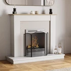 Fire Screen Spark Guard Black Fireplace Fireside Freestanding By Home Discount