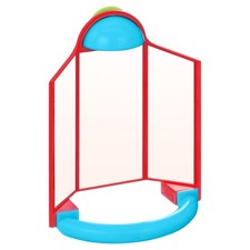 Triple Mirror Bird Toy with Perch for Cages