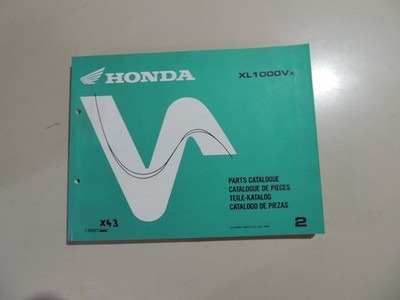 Honda XL 1000 V Varadero SD01 1999 Parts list catalog de pieces Teile Katalog