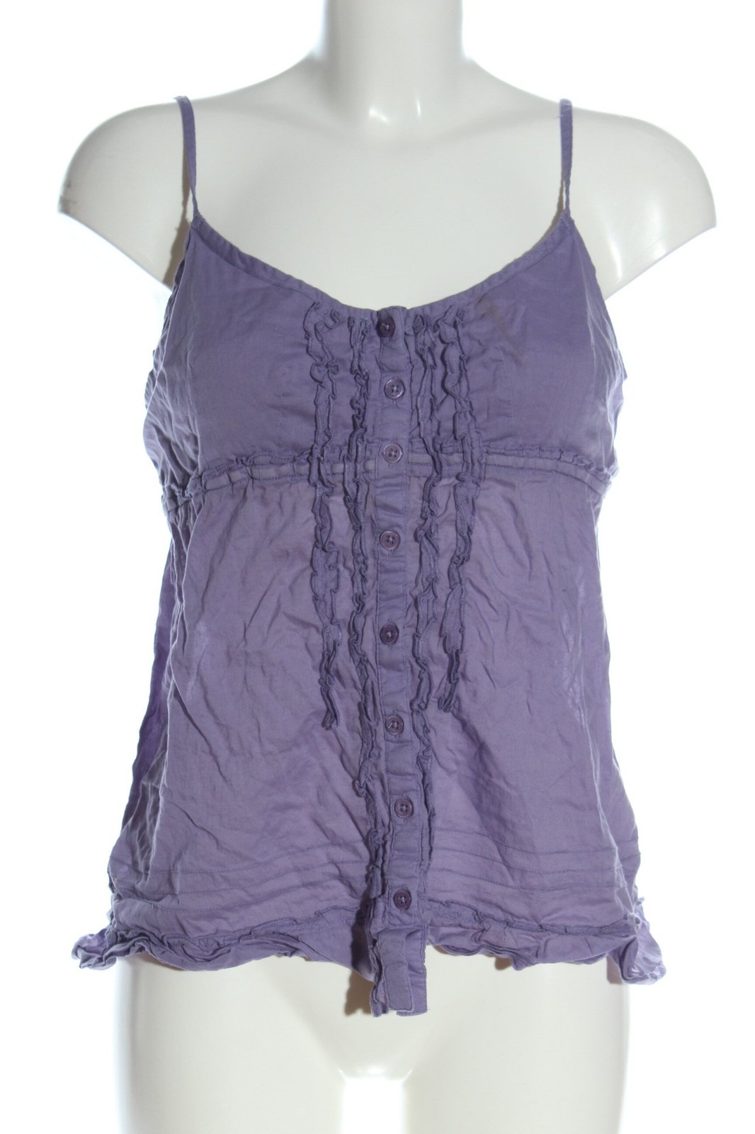 JUST FOR YOU Spaghettiträger Top Damen Top Gr. DE 40 lila Casual-Look