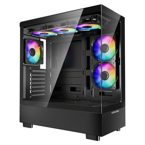 VEVOR Caja de PC para Juegos Torre Media con 6 Ventiladores PWM ARGB de 120 mm - Zdjęcie 9 z 12