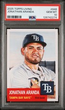 2025 Topps Living Set #848 Jonathan Aranda PSA 10 Gem Mint Card 126742274