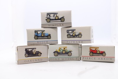 Lot of 6 Wondre Vintage Car Miniature Models - Simplex, Buick, Packard, Oakland