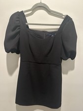 Size 4 Black Cocktail Dress Square Neck Worn Once