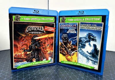 Godzilla BluRay Lot - 2000, Against Mechagodzilla, Mothra & King Ghidorah (Toho)