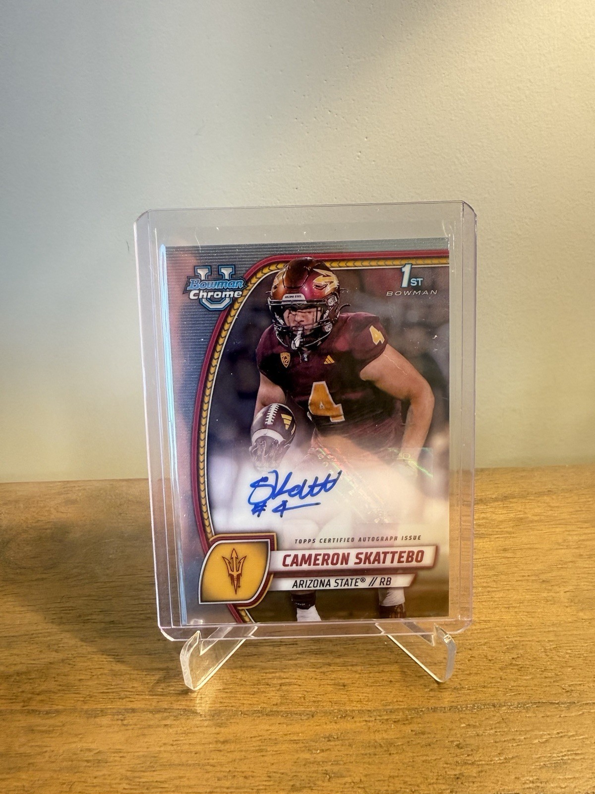 2024 Bowman University Chrome Cameron Skattebo Chrome Prospect Auto