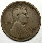 1912-S Lincoln Wheat Cent VG Very Good US Coin 1c One Cent Better Date -4147