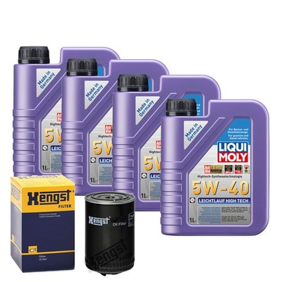 Motoröl 5W40 LIQUI MOLY Leichtlauf High Tech 4L+HENGST Ölfilter