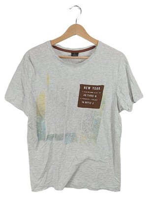 Sublevel Herren T-Shirt New York Print Grau Größe L Urban