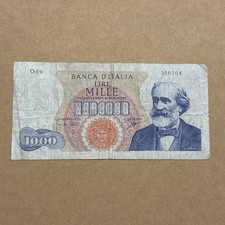 1962 Italy 1000 Lire Banknote Note Bill Currency Circulated
