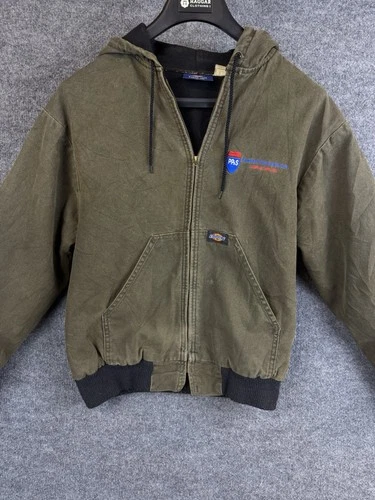 Vintage 90s Dickies Faded Green Distressed Work Jacket Carhartt Style Workwear M image 2