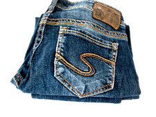 Silver Aiko Bootcut Women's 28x31, Lightly Distressed