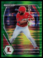 ALEX BINELAS 2021 PANINI PRIZM GREEN SONAR RC LOUISVILLE CARDINALS #PDPD86