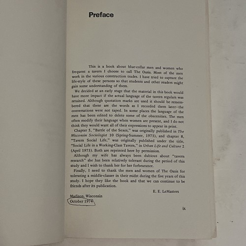 Blue-Collar Aristocrats E.E. LeMasters, 1975 Paperback Book - 第 10/23 張圖片