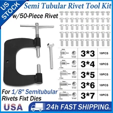 1/8" Semi Rivet Tool For Semitubular Rivets Fixt Dies Vent Window Restoration