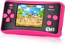 Handheld Game for Kids Ages 4-10, 2025 Upgraded, 142 Classic Mini Games, Rose 