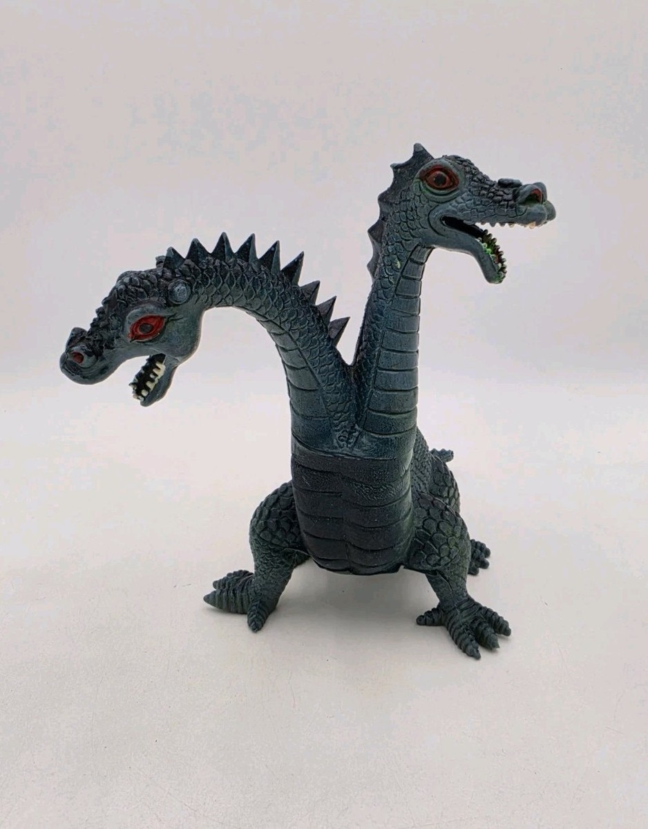 Vtg 1983 Imperial Double Headed Dragon Dinosaur Action Figure