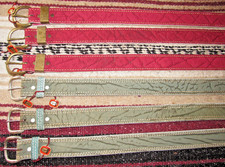 Vintage Western Justin Elephant PRINT Leather Belts 6 pc Size 30 NEW