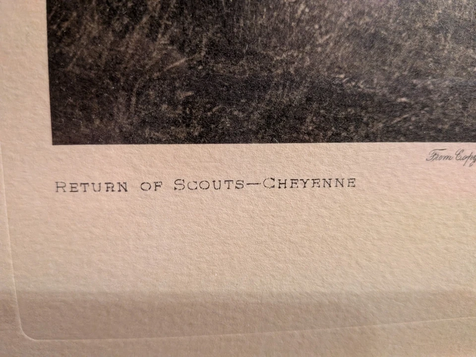 Return Of Scouts -Cheyenne By Edward S. Curtis 1911 Original Photogravure  - Image 4 of 4