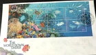 AUSTRALIA THE WORLD DOWN UNDER SOUVENIR SHEET FISH SHARK TURTLE FDC 1995 UNADDR
