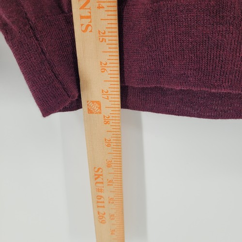 Polo Ralph Lauren V-Neck Sweater Mens Large Burgundy Washable Merino Wool - Afbeelding 6 van 9