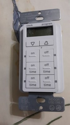 In-Wall Digital Timer, 4 Programmable On/Off Buttons, 2 Easy On/Off Buttons, ...