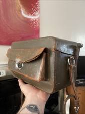 Vintage Leather Leica M System Camera Case Olive Green