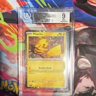 Pokemon TCG SV Promo Cards Pikachu 051/162 Cosmos Holo Promo Eng BGS 9