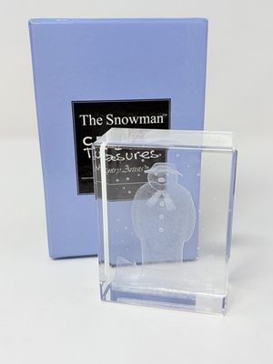 #ad The Snowman Crystal Treasures Country Artists Glass Paperweight Raymond Briggs $29.99