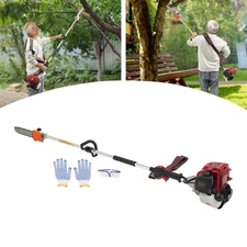 42CC 4 Stroke Gas Powered Pole Saw  Chainsaws Tree Trimmer Long Reach US